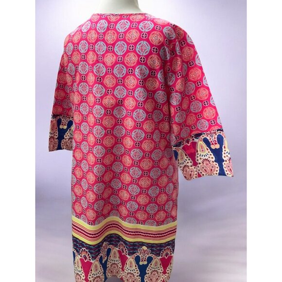 Old Navy Womens Multicolor Geometric Boho Cotton Shift Mini Dress  Size Large - Picture 6 of 8